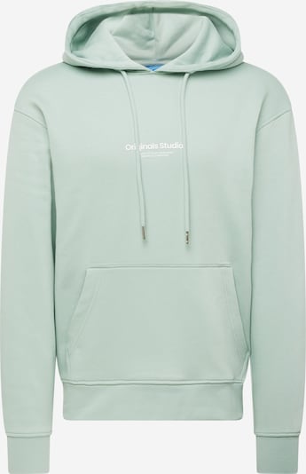 JACK & JONES Sweat-shirt 'VESTERBRO' en menthe / blanc, Vue avec produit