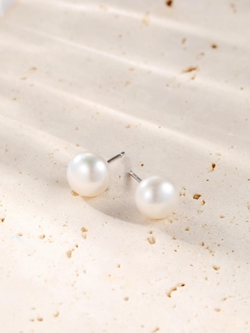Hey Happiness Earrings 'Dot Pearl' in Silver