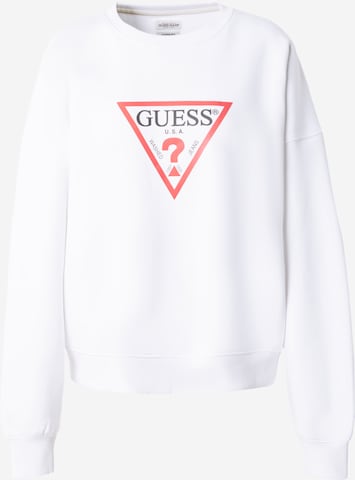 GUESS JEANS Bluzka sportowa 'ICONIC' w kolorze biały: przód