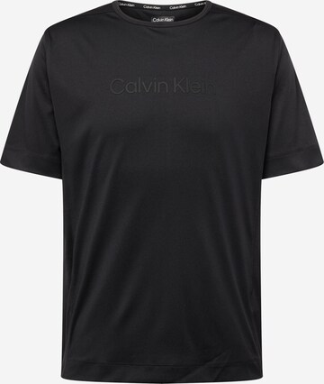 T-Shirt fonctionnel Calvin Klein Sport en noir : devant