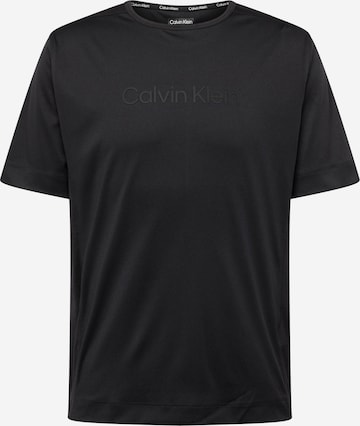 T-Shirt fonctionnel Calvin Klein Sport en noir : devant