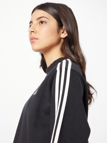 juoda ADIDAS SPORTSWEAR Sportinio tipo megztinis 'Essentials 3-Stripes Half Neck Fleece'