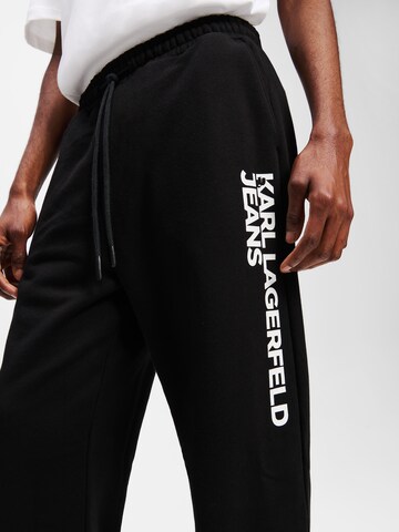 KARL LAGERFELD JEANS Regularen Hlače | črna barva