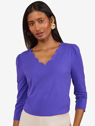 love & roses - Camiseta en azul: frente