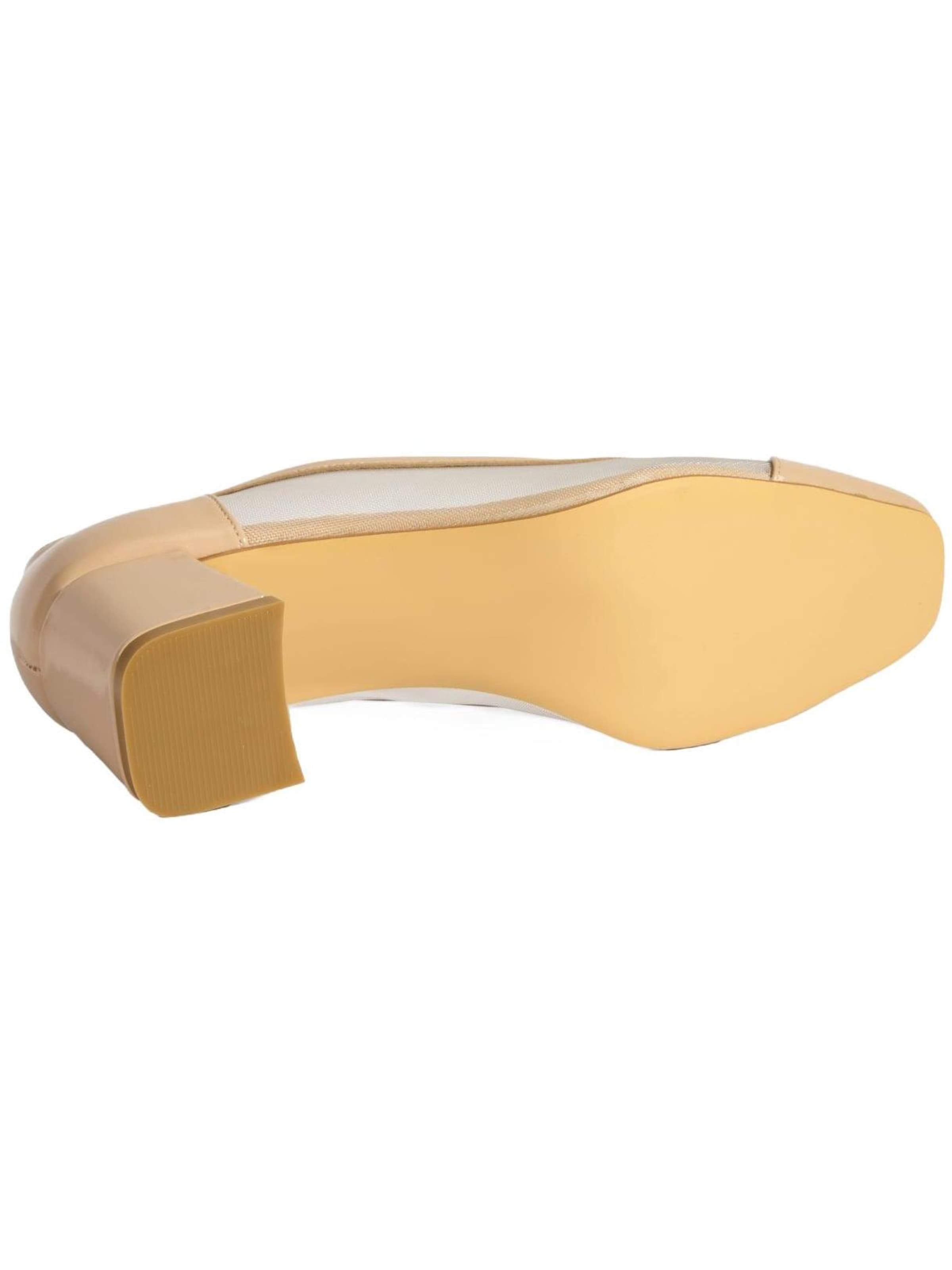 Desa Pumps 'Blockabsätze' in Beige