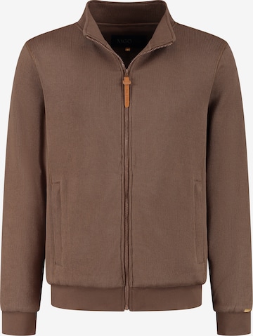 MGO Sweatvest 'Kane' in Bruin: voorkant