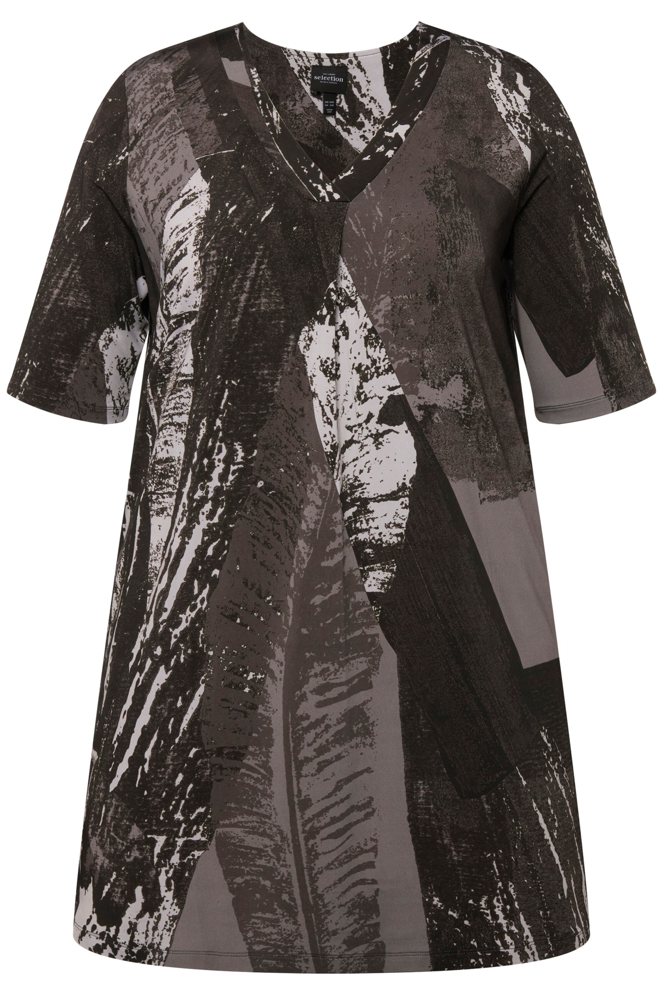 Ulla Popken Shirt in Zwart: voorkant