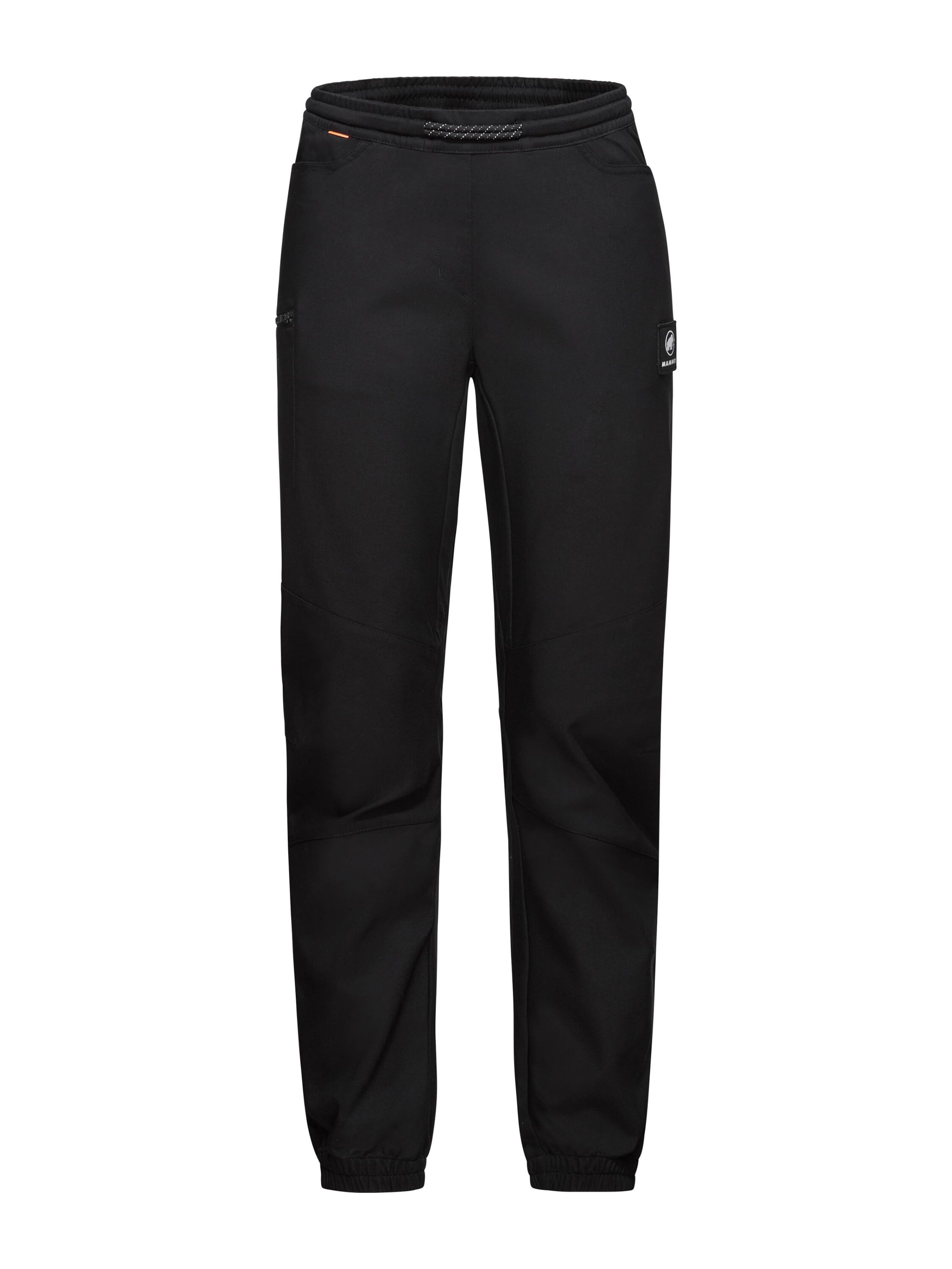 MAMMUT Tapered Outdoor Pants 'Massone' in Black: front