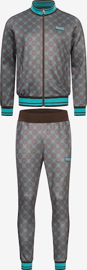 LONSDALE Jogging komplet veličine XXXL u akvamarin / smeđa, Pregled proizvoda