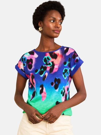 love & roses Shirt in XL in Mottled blue / Mottled green / Mottled pink / Black, Item view