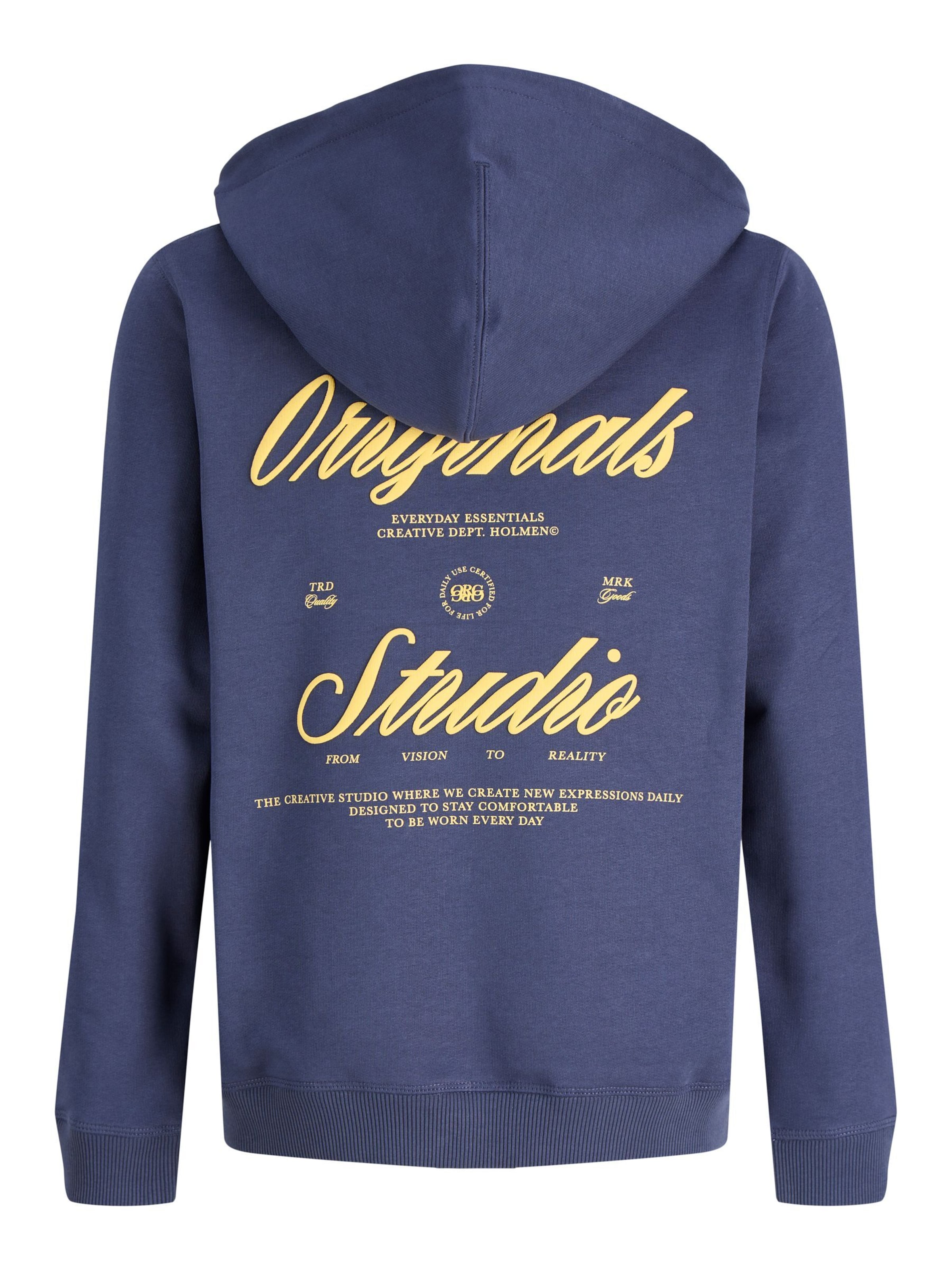 Jack & Jones Junior Кофта на молнии 'JORNORREBRO TYPO' в Синий