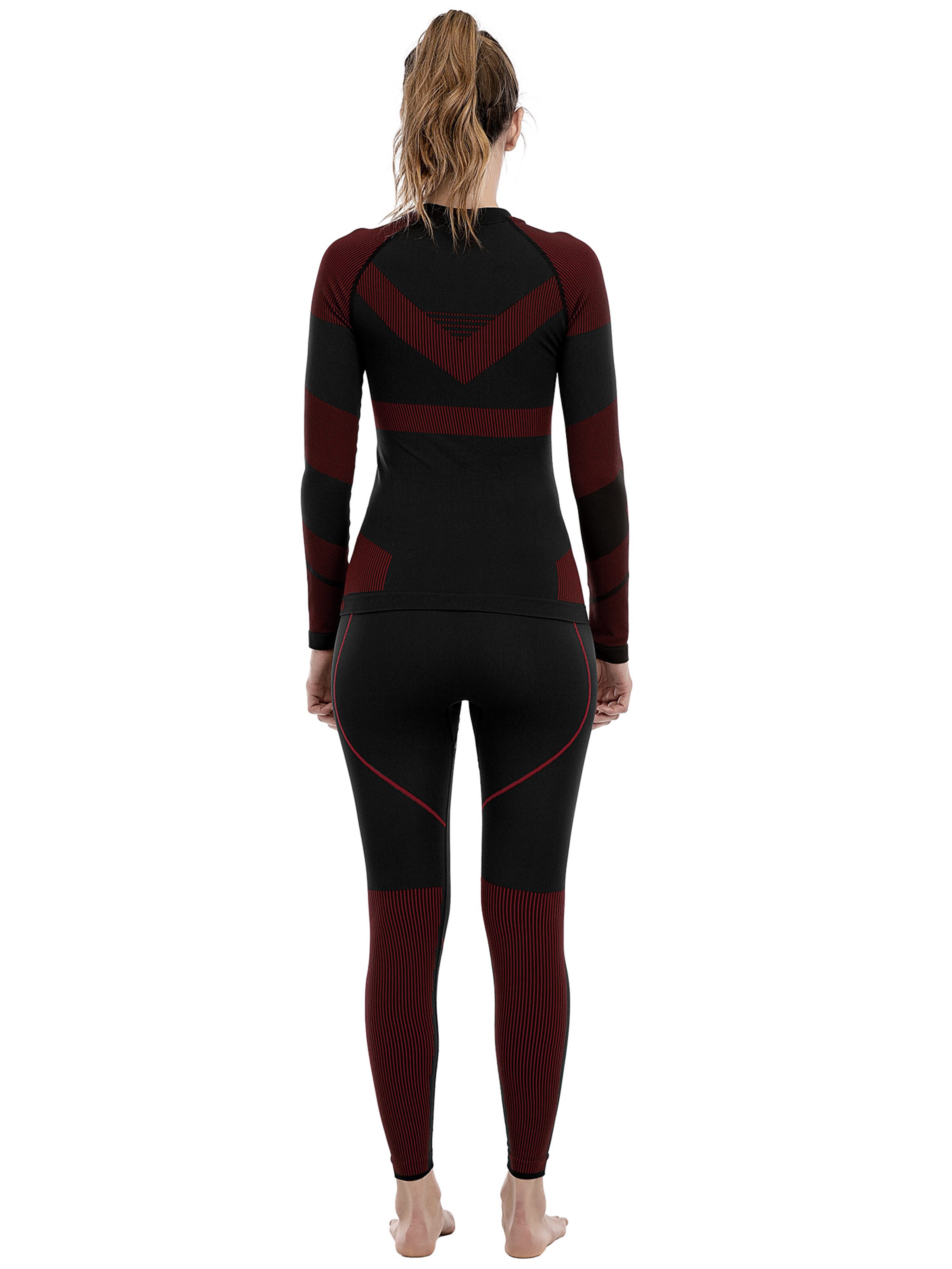 MEETWEE Athletic Bodysuit 'Athletic Underwear Set' in Red