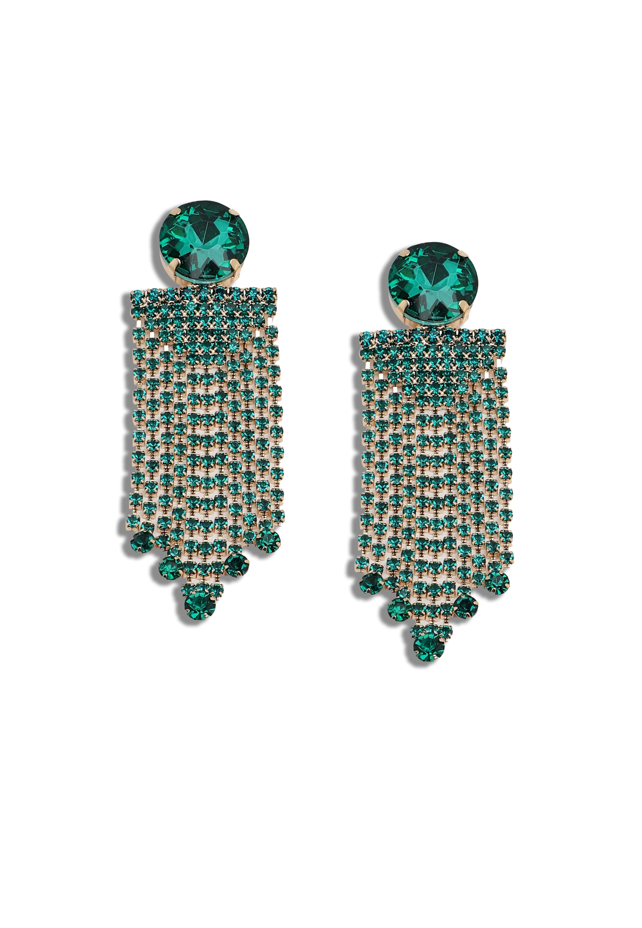 SOHI Náušnice 'Allissa' - Zelená: predná strana