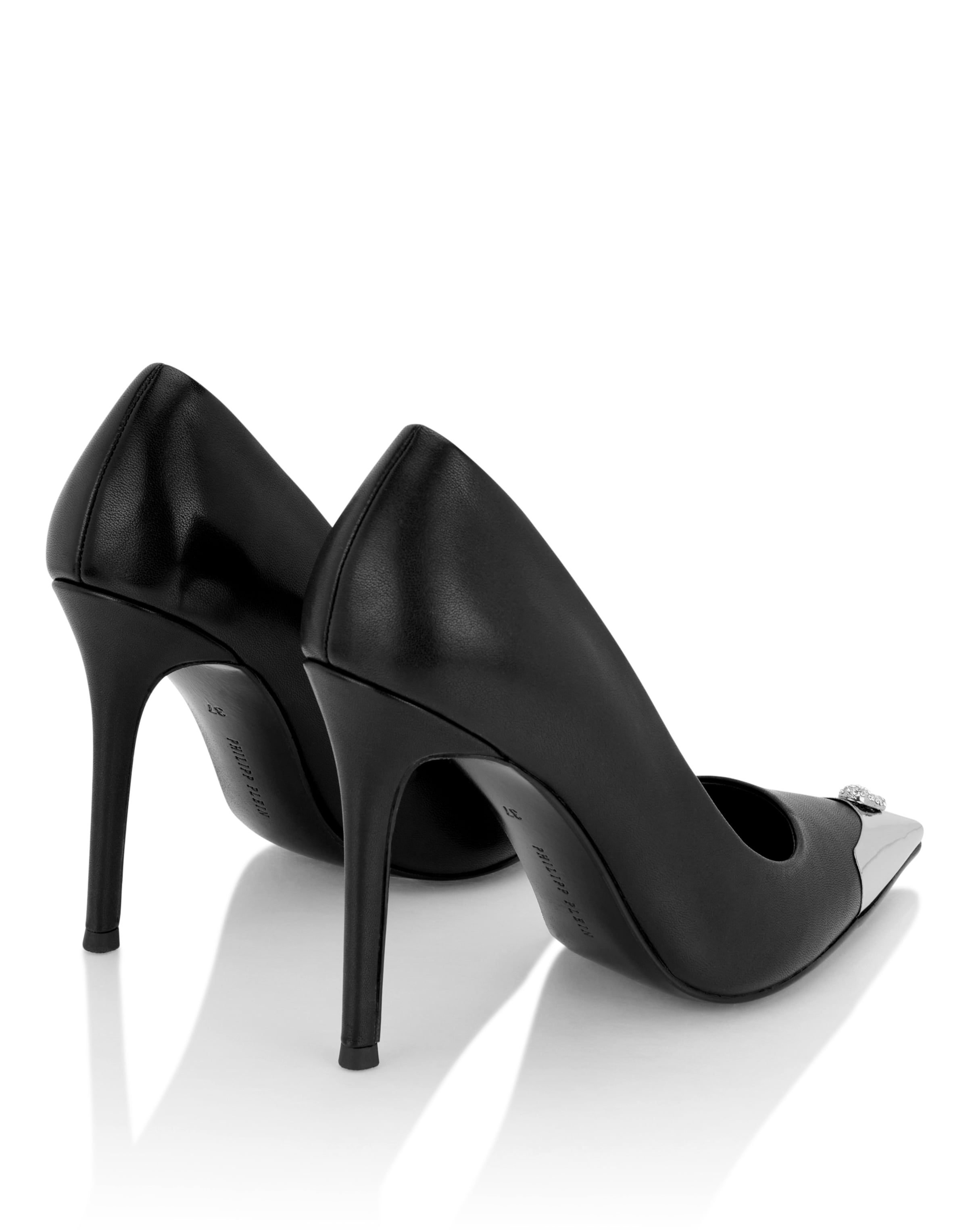 Philipp Plein - Sapatos com cunha frontal em preto