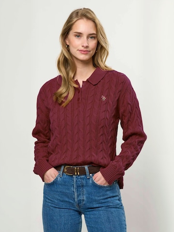 U.S. POLO ASSN. Top ' UWKaren ' in Rood: voorkant
