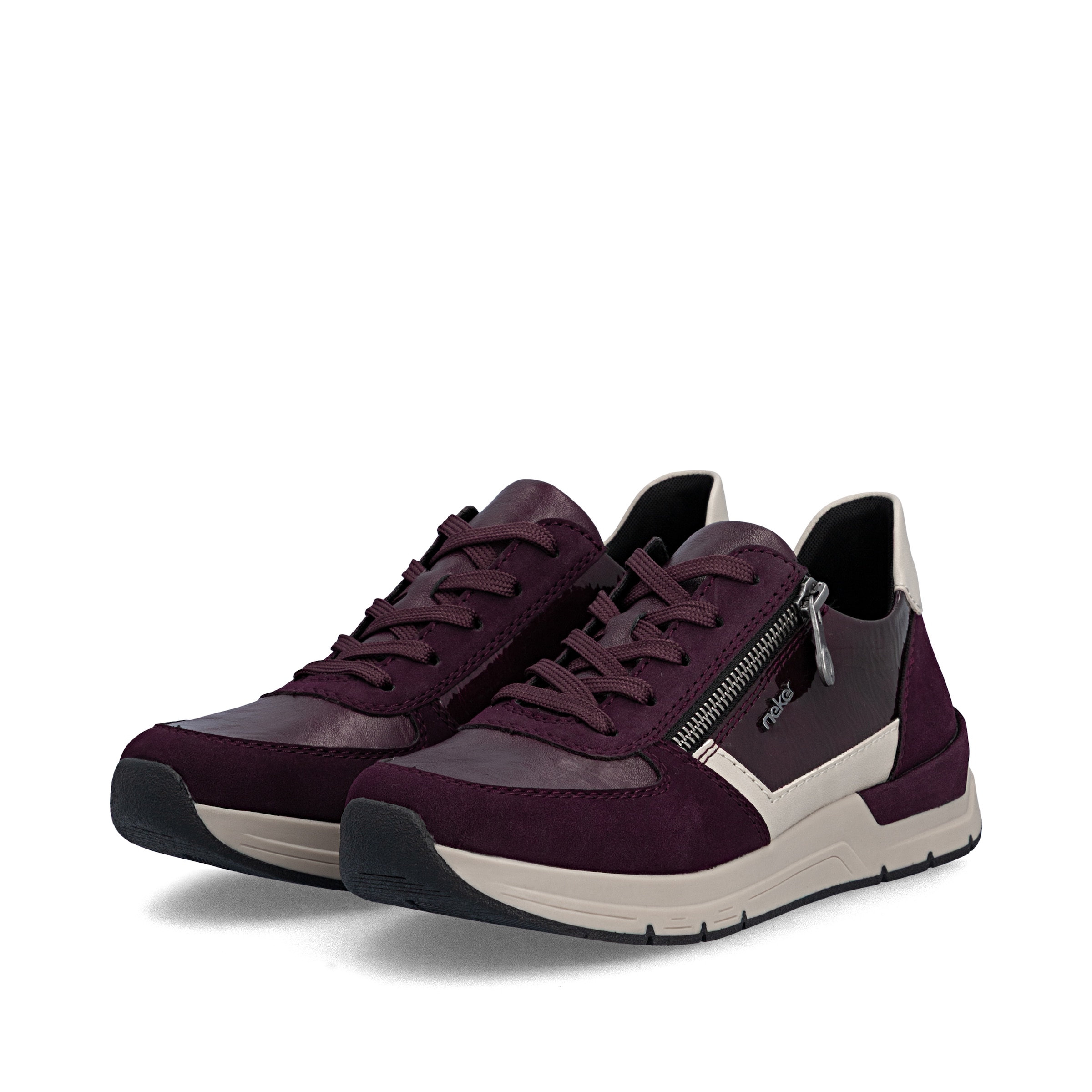 Baskets basses Rieker en rouge