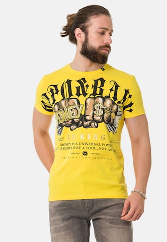 CIPO & BAXX Shirt in Yellow: front