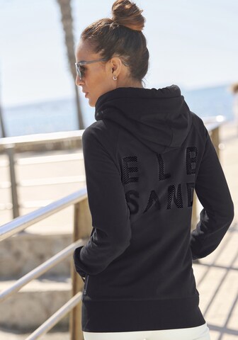 Elbsand Zip-Up Hoodie in Black