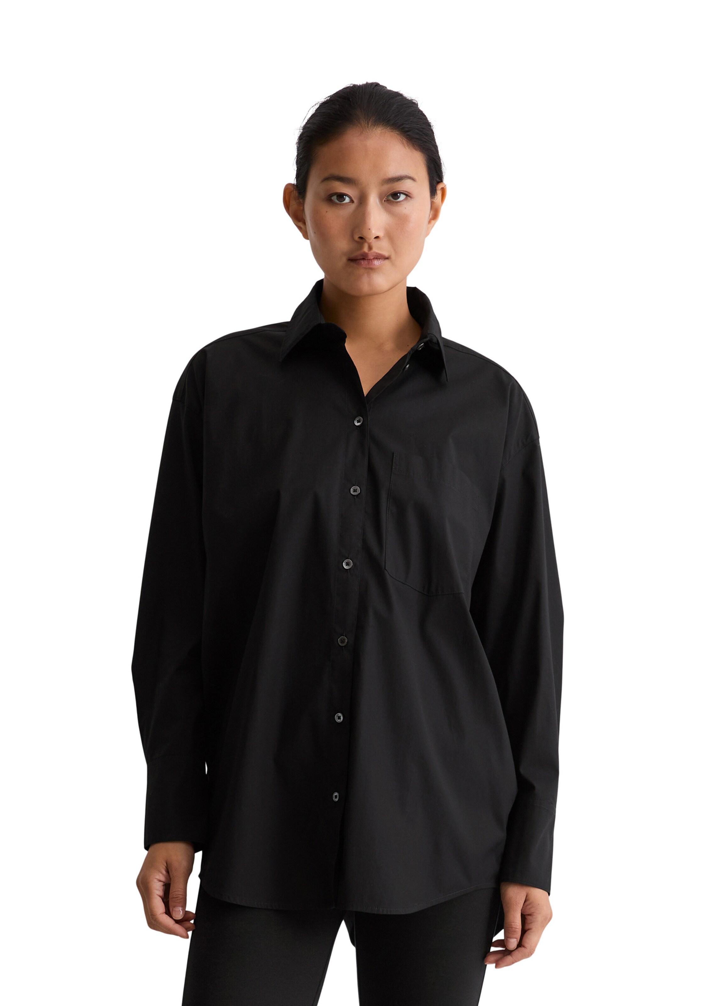Marc O'Polo Bluse in Schwarz: Vorderseite