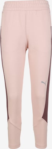 Tapered Pantaloni sportivi di PUMA in rosa: frontale