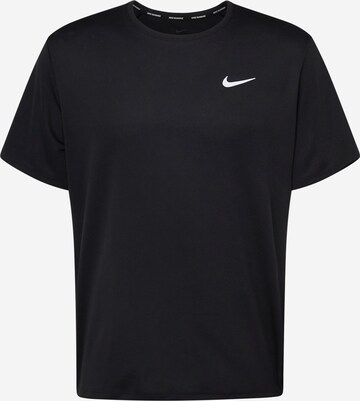NIKE Функциональная футболка 'Miler' в Черный: спереди