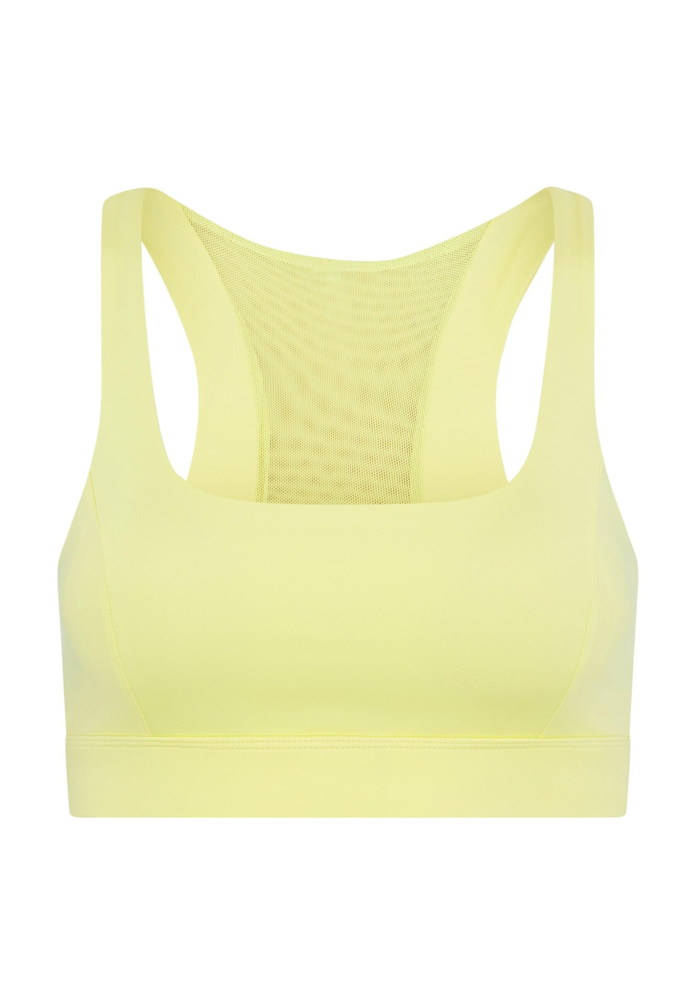 Bustier Soutien-gorge de sport 'Padma' Born Living Yoga en jaune : devant