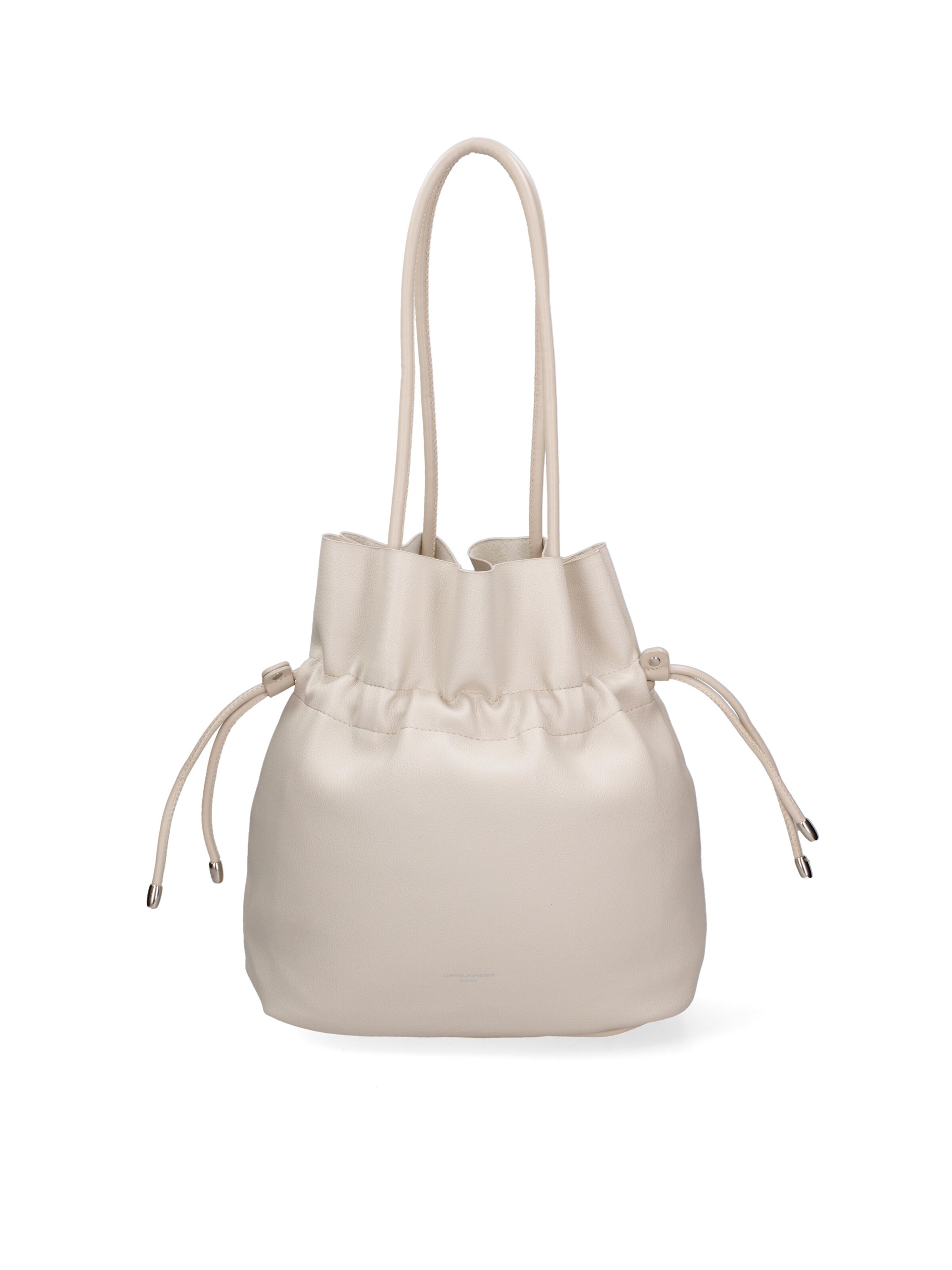 Borsa a spalla 'Borsa a Spalla Donna David Jones PVC con Zip e Manici Resina' di David Jones in beige: frontale