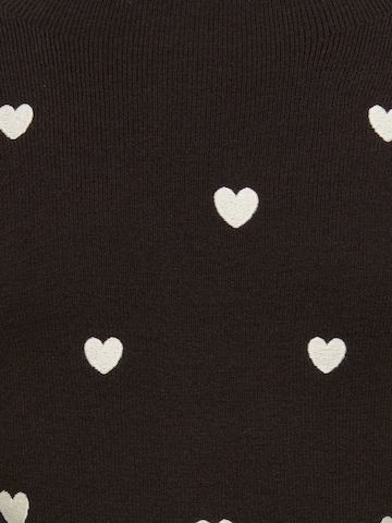 ONLY GIRLS Pullover 'KOGHEARTS' in Braun