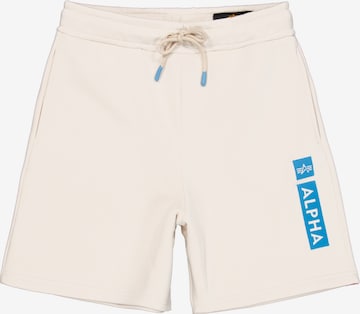 ALPHA INDUSTRIESregular Hlače - bež boja: prednji dio