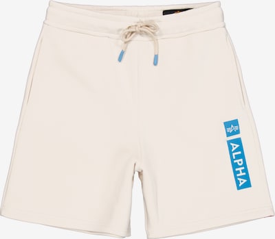 ALPHA INDUSTRIES Housut värissä kerma / taivaansininen, Tuotenäkymä