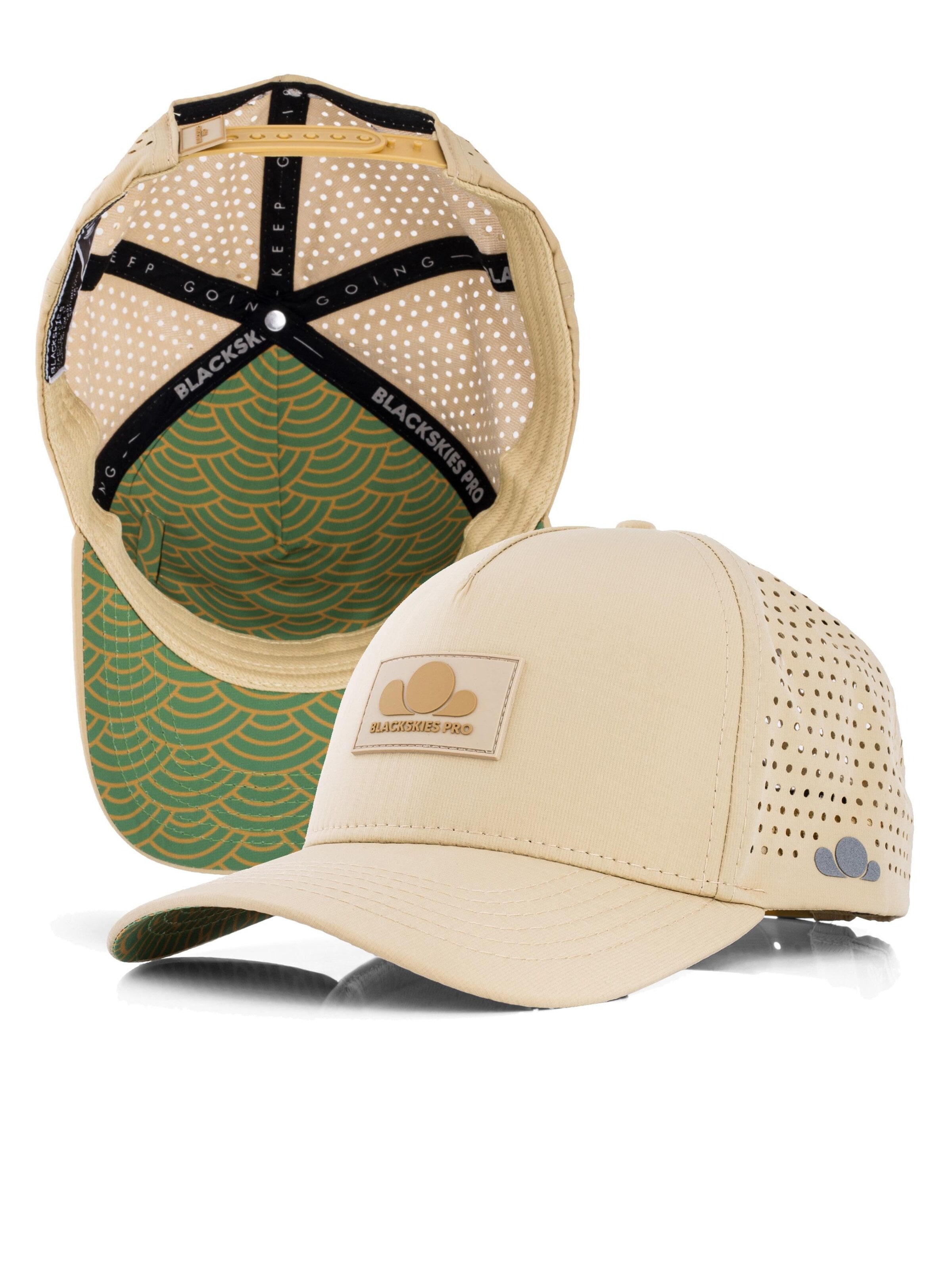 Blackskies Athletic Cap 'Pro Flow Sport Performance' in Beige: front