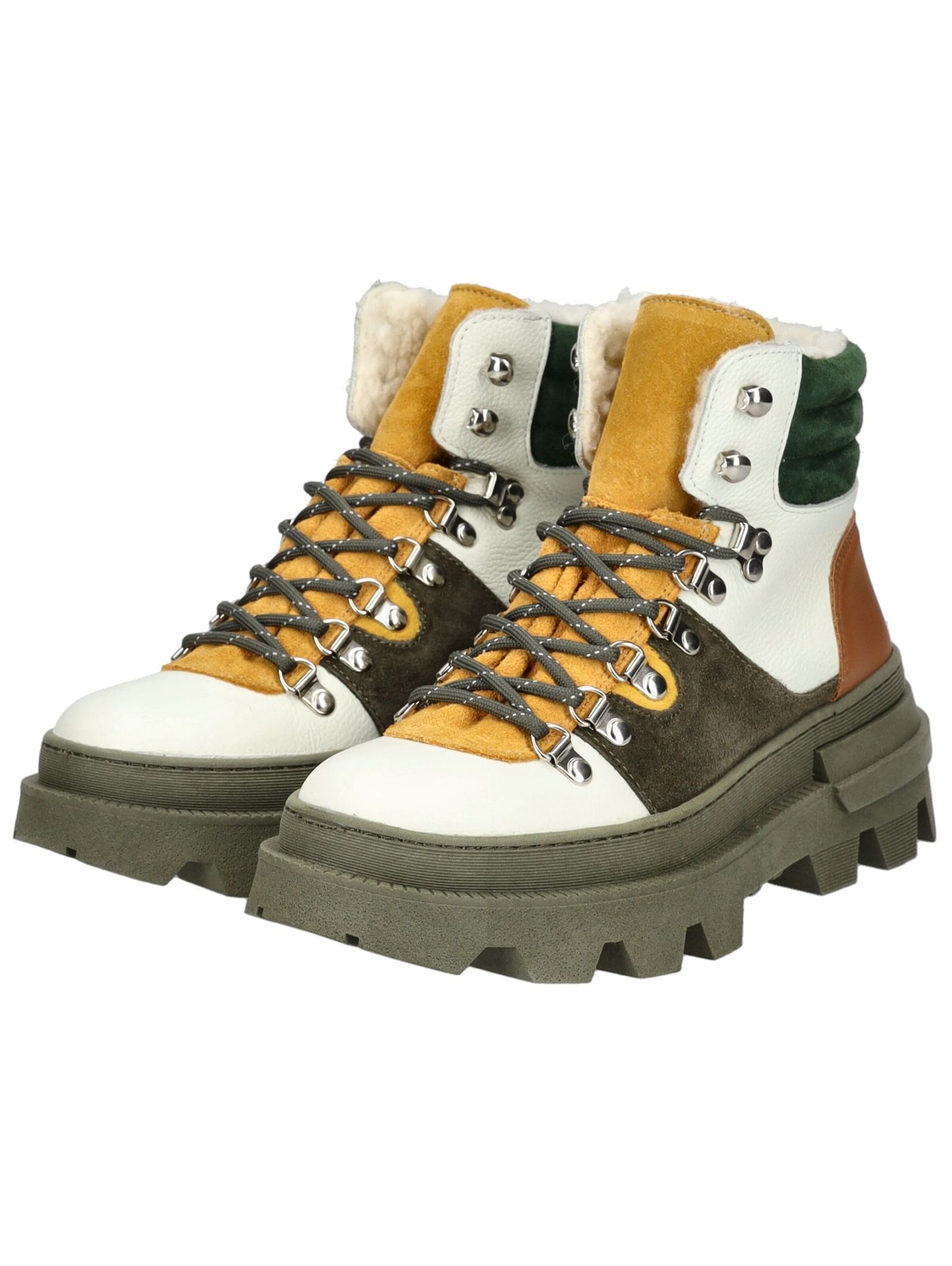 LAZAMANI Schnürstiefelette in Grün