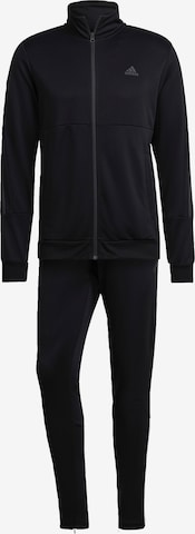 juoda ADIDAS SPORTSWEAR Sportinis kostiumas ' Zipped': priekis