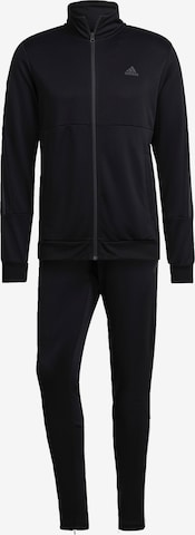 ADIDAS SPORTSWEAR - Fato de desporto ' Zipped' em preto: frente