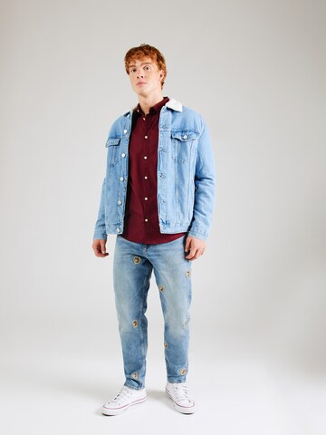 Tommy Jeans Slim fit Button Up Shirt in Purple