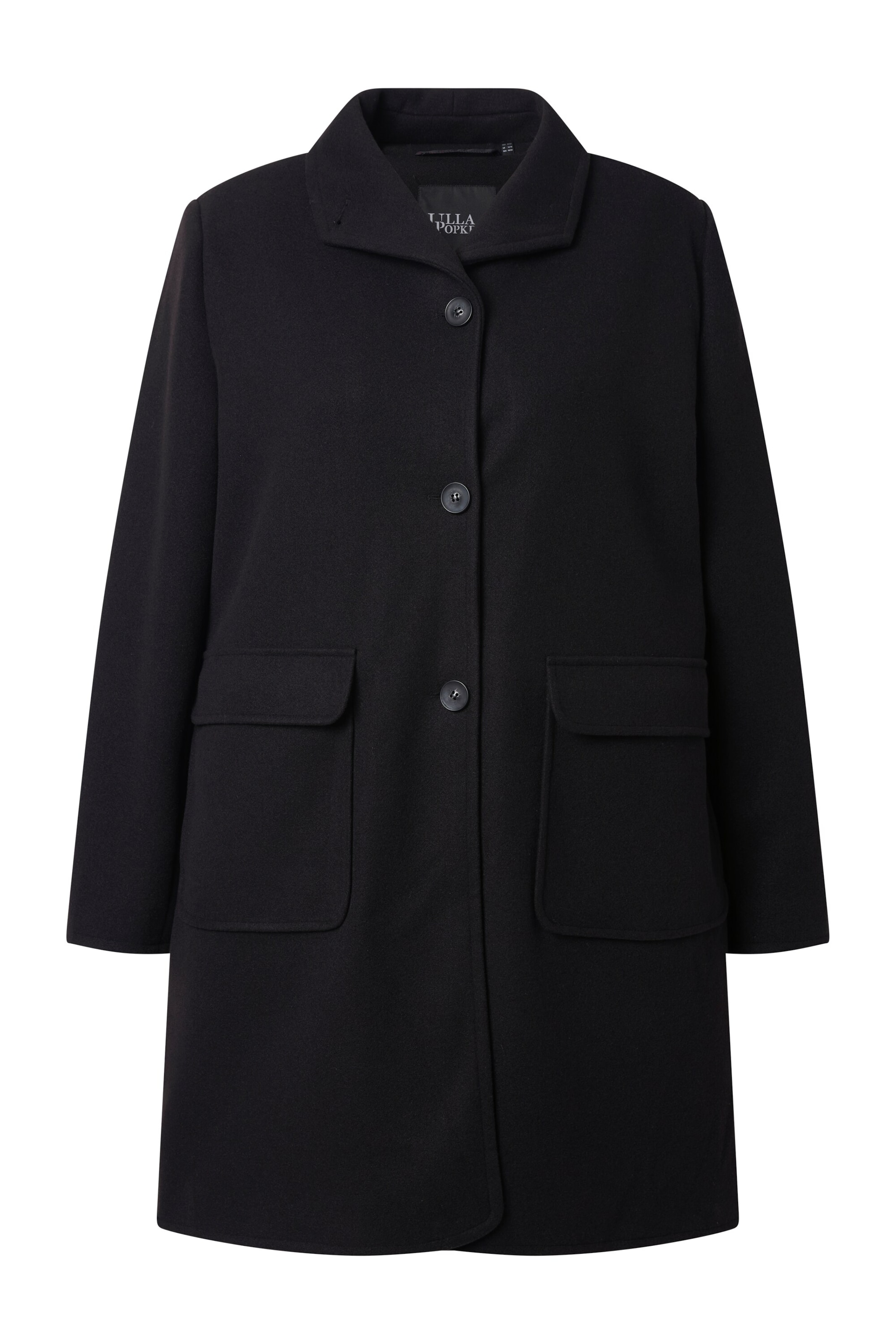 Ulla Popken Mantel in Schwarz: Vorderseite
