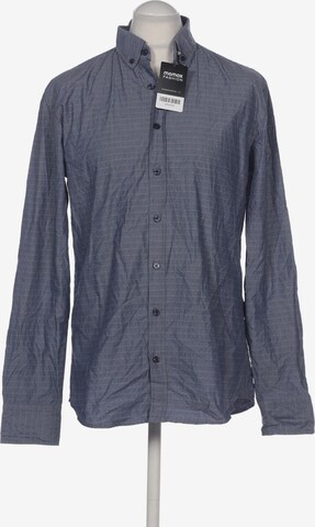 BOSS Black Button Up Shirt in L in Blue: front