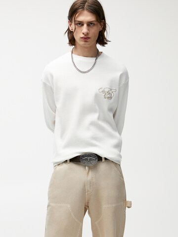 Pull&Bear Shirt in Wit: voorkant