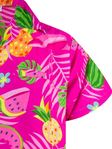 King Kameha Shirt 'Flamingo Melone' in Pink