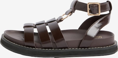 Basutės su dirželiais iš Friends Like These, spalva – tamsiai ruda, Prekių apžvalga