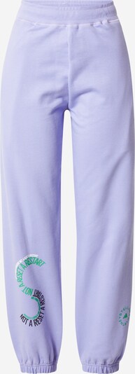 Sportinės kelnės iš adidas by Stella McCartney, spalva – žalia / šviesiai violetinė / juoda / balta, Prekių apžvalga