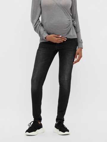 MAMALICIOUS Slim fit Jeans in Black: front