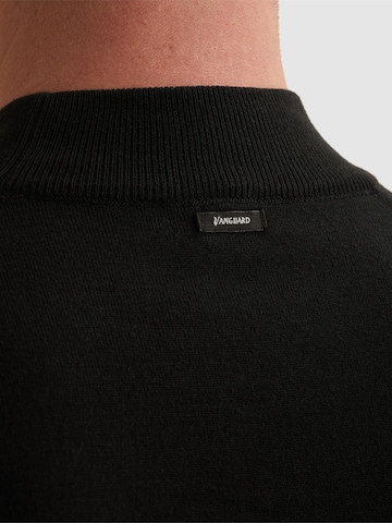 VANGUARD Neulepaita 'Pullover in cotton/modal with mockneck' värissä musta