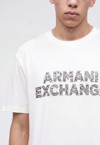 balta ARMANI EXCHANGE Marškinėliai
