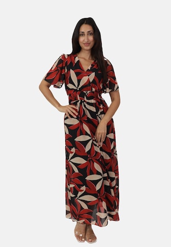 Elara Kleid in Rot: Vorderseite