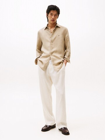 TOMMY HILFIGER Regular Fit Hemd in Beige