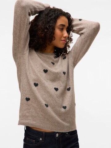 VERO MODA - Pullover 'VMDOFFY INTARSIA' em cinzento