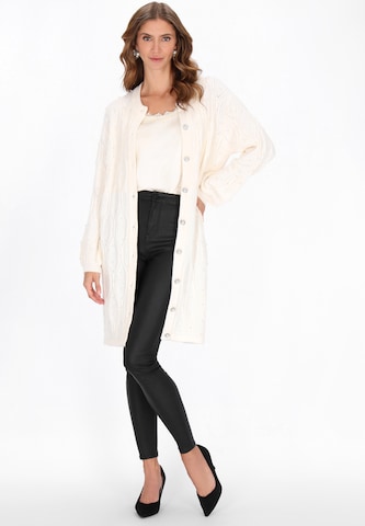 faina Gebreid vest in Wit
