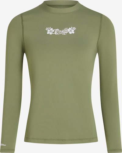 Sportiniai marškinėliai 'Skins' iš O'NEILL, spalva – alyvuogių spalva / natūrali balta, Prekių apžvalga