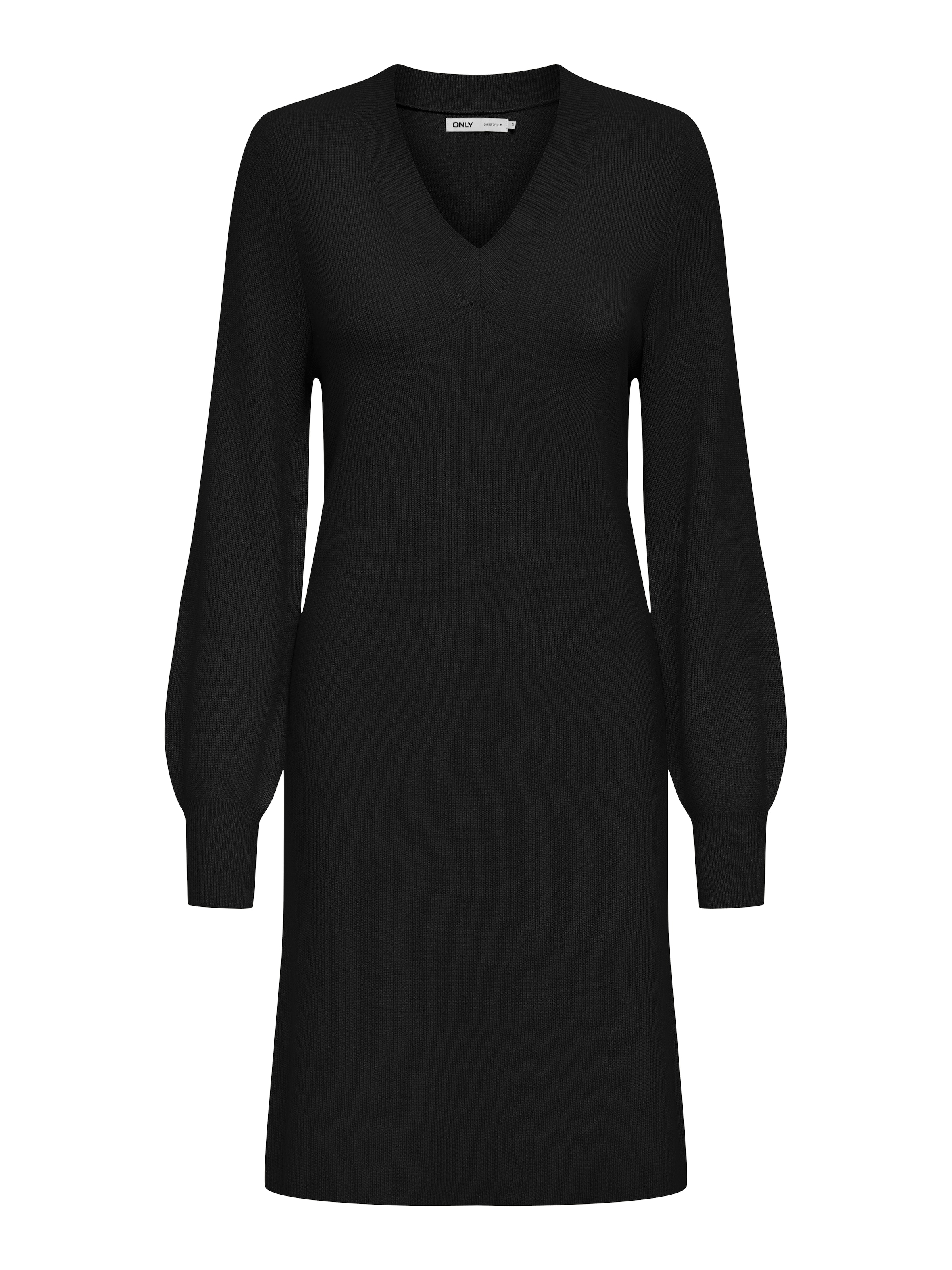 ONLY Kootud kleit 'ONLKatia', värv must: eest vaates